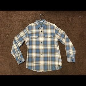 J. Crew Blue and Yellow Flannel
